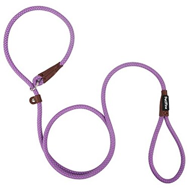 PetiFine Slip Lead 6FT x 38 Reflective Durable Dog Training Leash Heavy Duty Adjustable Nylon Dog Rope Leash for Small to Large Dogs Purple