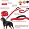 Primal Pet Gear Dog Leash 6ft LongTraffic Padded Two HandleHeavy DutyReflective Double Handles Lead for Control Safety TrainingLeashes for Large Dogs or Medium DogsDual Handles LeadsRed