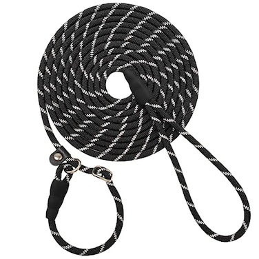 SEPXUFORE Long Slip Lead Dog Leash 1220 3050 FT Training Leash AntiChoking 13 Rope Reflective Long Line for Medium Dogs Small Puppy Pets 30ft Black
