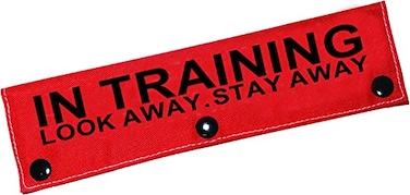 BLUPARK Service Dog Leash Sleeve in Training Look Away Stay Away Dog Leash Wrap Sleeve Look Away Stay AwaySleeve