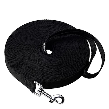 Siumouhoi DogPuppy Obedience Recall Training Agility Lead 15ft 20ft 30ft 50ft Training Leash Great for Play Camping or Backyard Black 50ft