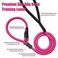 AaufiLux Strong Slip Rope Dog Training Leash 6ft Heavy Duty Durable Braided Nylon Lead with Rubber Stopper Padded Handle No Pull Walking for Medium Large Dogs Hot Pink 12 x 6ft