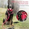 AaufiLux Strong Slip Rope Dog Training Leash 6ft Heavy Duty Durable Braided Nylon Lead with Rubber Stopper Padded Handle No Pull Walking for Medium Large Dogs Red 12 x 6ft