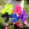 Cdycam Cute Little Pet Dog Puppy Rain Snow Boots Shoes Booties Candy Colors Rubber Waterproof AntiSlip Purple XLarge