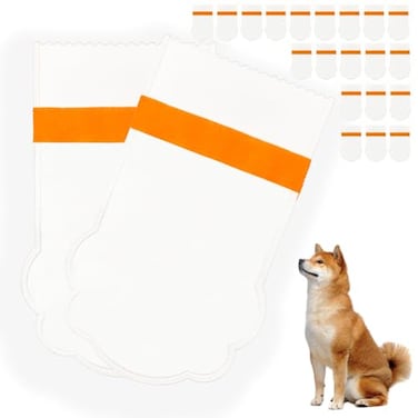 caichuxiye Disposable Dog ShoesOutdoor Dog Rain BootsPaw ProtectionWaterproof DirtProofwith Adjustable Strapsfor Small to Medium Large Dogs20Pcs Medium to Large Size
