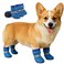 BECHANMIG Dog Shoes Breathable Mesh BootsSummer Breathable Dog Boots Nonslip Sole Paw Protector for Small Medium DogsMBlue