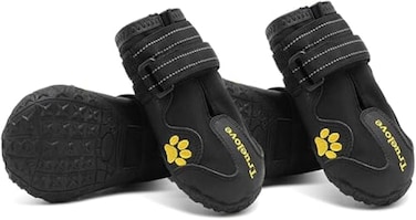 TRUE LOVE Dog Shoes Waterproof AntiSlip Rain Boots with Reflective TLS3961