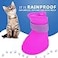 Zerodis Dog Boots 4Pcs Portable Premium Silicone Cute AntiSlip Protective Pet Puppy Cat Rain Shoes with Adjustable Straps Dog Rain Shoes L