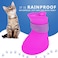 Zerodis Dog Boots 4Pcs Portable Premium Silicone Cute AntiSlip Protective Pet Puppy Cat Rain Shoes with Adjustable Straps Dog Rain Shoes L