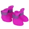Zerodis Dog Boots 4Pcs Portable Premium Silicone Cute AntiSlip Protective Pet Puppy Cat Rain Shoes with Adjustable Straps Dog Rain Shoes L
