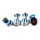 Zunea ZUNEA Small Dog Shoes for Hot Pavement Summer Breathable Mesh Boots Adjustable Non Slip Zipper Pet Dogs Booties White PU Paw Protector Blue 5