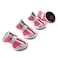 Zunea ZUNEA Small Dog Shoes for Hot Pavement Summer Breathable Mesh Boots Adjustable Non Slip Zipper Pet Dogs Booties White PU Paw Protector Pink 4