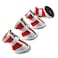 Zunea ZUNEA Small Dog Shoes for Hot Pavement Summer Breathable Mesh Boots Adjustable Non Slip Zipper Pet Dogs Booties White PU Paw Protector Red 4