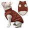 JoyDaog 2 Layers Fleece Lined Warm Dog Jacket for Puppy Winter Cold WeatherSoft Windproof Small Dog CoatBrown M