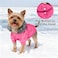 LESYPET Dog Coat for Small Dogs Windproof Doggie Puffer Jacket with Leash Hole Extra Warm Dog Jacket Winter Coat Pink XL