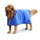 NACOCO Dog Bathrobe Towel Microfiber Pet Drying Moisture Absorbing Towels Coat for Dog and Cat XL Blue