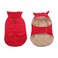 Queenmore Warm Dog Coat Cold Weather Puffer Dog Jacket Ultra Thick Plush Lining with Storage Pockets Red Small