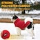 Queenmore Warm Dog Coat Cold Weather Puffer Dog Jacket Ultra Thick Plush Lining with Storage Pockets Red Small