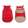 Queenmore Warm Dog Coat Cold Weather Puffer Dog Jacket Ultra Thick Plush Lining with Storage Pockets Red Small
