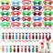 Saintrygo 50 Piece Christmas Pet Bow Tie Collar Set Includes 25 Neckties and 25 Bow Ties Adjustable for Dogs Cats Stylish Patterns