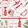 Saintrygo 50 Piece Christmas Pet Bow Tie Collar Set Includes 25 Neckties and 25 Bow Ties Adjustable for Dogs Cats Stylish Patterns