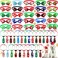 Saintrygo 50 Piece Christmas Pet Bow Tie Collar Set Includes 25 Neckties and 25 Bow Ties Adjustable for Dogs Cats Stylish Patterns