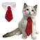 ANIAC Small Dog Cat Wedding Collar Formal Bow Tie for Cats Puppy Collar White Tuxedo Costume for Small Dogs Kittens S Red