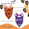 CooShou Halloween Guinea Pigs Wizard Hat Bandanas Costume Rabbit Triangular Scarf Black Orange Pumpkin Spider Bat Devil for Small Animals Bunny Sugar Glider Holiday Party L