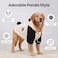 FLAdorepet Halloween Large Dog Panda Costume Outfits Winter Warm Pet Jacket Coat Funny Clothes for Medium Large Dog Labrador Husky Beagle 20 Panda