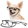 Style Vault G015 Dog Small Breed up to 15lbs Pet Cat Costume Clear Lens Tiny 80s Retro Glasses BlackClear Lens