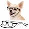 Style Vault G015 Dog Small Breed up to 15lbs Pet Cat Costume Clear Lens Tiny 80s Retro Glasses BlackClear Lens