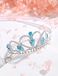 Lovelyshop Pet Series Blue Gem Rhinestone DogCat Tiara Crown for Costume Hair Accessories Medium Size