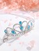 Lovelyshop Pet Series Blue Gem Rhinestone DogCat Tiara Crown for Costume Hair Accessories Medium Size