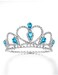 Lovelyshop Pet Series Blue Gem Rhinestone DogCat Tiara Crown for Costume Hair Accessories Medium Size