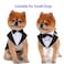 TESSVEYA Pet Dog Wedding Tuxedo Set Formal Tuxedo with Bow Tie Shirt for Small to Large Dogs Medium Black