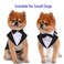TESSVEYA Pet Dog Wedding Tuxedo Set Formal Tuxedo with Bow Tie Shirt for Small to Large Dogs Medium Black