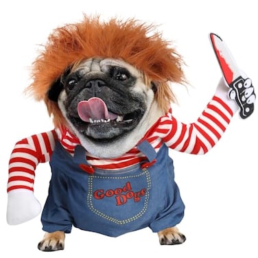 T2Y Dog Halloween Costume Pet Deadly Doll Chucky Dogs Costume Small