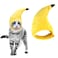 Vehomy Pet Halloween Banana Hat Soft Lightweight Plush Material Adjustable Size for Cats Small Dogs Yellow