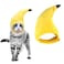 Vehomy Pet Halloween Banana Hat Soft Lightweight Plush Material Adjustable Size for Cats Small Dogs Yellow