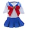 Tangpan BowKnot Student Cosplay Pet Costume Dog Skirt Camp DressBlueM