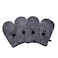 Penny & Penny Niko Microfiber Pet Towel Mitts Paw Cleaning and Drying MittsGloves for Dogs and Cats Gray Standard 4 Pack
