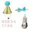 Arogheiz Christmas Pet Party Jazz Hat and Blingbling Bow Tie Breakaway Collar Set Adjustable Headband for Kitten Puppy Small Dogs Cats Light BlueNumber
