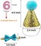 Arogheiz Christmas Pet Party Jazz Hat and Blingbling Bow Tie Breakaway Collar Set Adjustable Headband for Kitten Puppy Small Dogs Cats Light BlueNumber