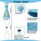 IDOLPET Dog Cat Birthday Party Hat with Cute Bow Tie for Small Medium Puppies Dogs Cats Dog Wedding Collar Outfit Blue