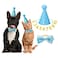 IDOLPET Dog Cat Birthday Party Hat with Cute Bow Tie for Small Medium Puppies Dogs Cats Dog Wedding Collar Outfit Blue