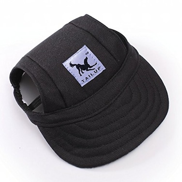 leconpet Leconpet Baseball Caps Hats with Neck Strap Adjustable Comfortable Ear Holes for Small Medium and Large Dogs in Outdoor Sun Protection L Black
