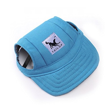 leconpet Leconpet Baseball Caps Hats with Neck Strap Adjustable Comfortable Ear Holes for Small Medium and Large Dogs in Outdoor Sun Protection L Blue