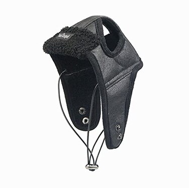leconpet Leconpet Dog Aviator Hat Dog Winter Pilot Hat with Ear Flaps for Cold Weather XL Black