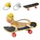 Vehomy Bearded Dragon Accessories Small Engineer Hat for Bearded Dragon Lizard Construction Helmet Hats and Mini Scooter for Hamster Lizard Parrot Reptile Small Animals 3Pcs