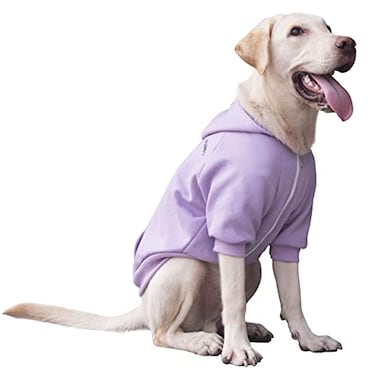 ARUNNERS Large Dog Hoodie Clothes Purple 3XL